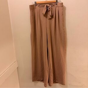 Amazon Women's Tan Wide-Leg Trousers